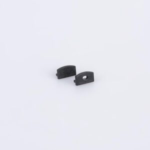Pair of End Caps for Arc LED Flat Profile (Black)