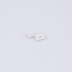 Pair of End Caps for Arc LED Flat Profile (Silver)