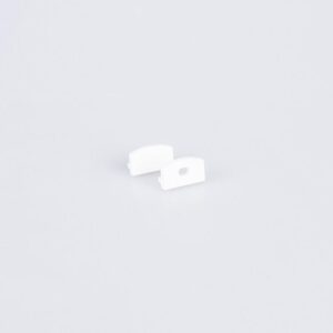 Pair of End Caps for Arc LED Flat Profile (White)