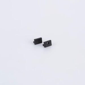 Pair of End Caps for Arc LED Micro LED Profile (Black)
