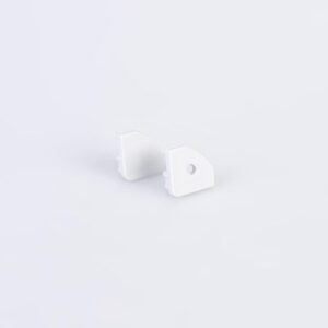 Pair of End Caps for Arc LED 45 Degree Profile (Silver)