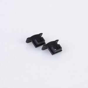 Pair of End Caps for Arc LED Deep Recessed Profile (Black)