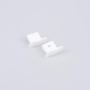 Pair of End Caps for Arc LED Deep Recessed Profile (White)