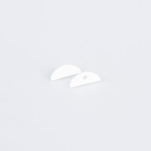 Pair of End Caps for Arc LED Dome Profile (White)