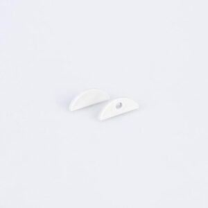 Pair of End Caps for Arc LED Dome Profile (Silver)