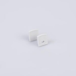 Pair of End Caps for Arc LED Deep Flat Profile (Silver)