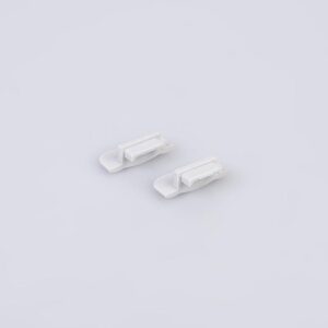 Pair of End Caps for Arc LED Recessed Profile (Silver)