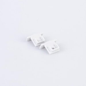Pair of End Caps for Arc LED Deep Recessed Profle (Silver)