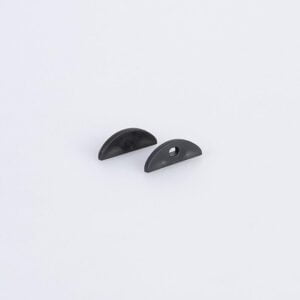 Pair of End Caps for Arc LED Dome Profile (Black)