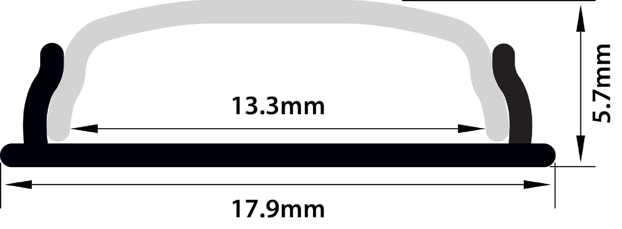 ARC-BEND 2 Metre Bendable Surface Mounted LED Profile (Silver)
