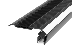 ARC-DBSN 2 Metre Dual Strip Stair Nosing LED Profile (Black)