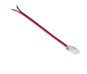 Arc LED 2 Pin 8mm COB Strip to Wire Connector (Clear)