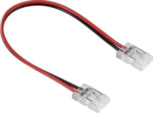 Arc LED 2 Pin 8mm COB Strip to Wire to Strip Connector (Clear)