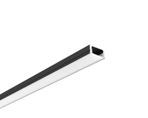 Arc LED 2.5m 17x8.4mm Black Profile with Opal Diffuser