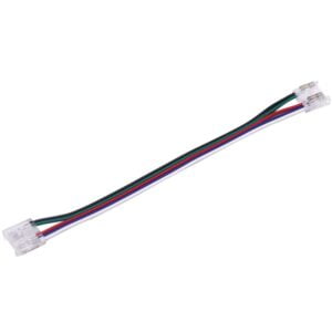 Arc LED 5 Pin 12mm COB Strip to Wire to Strip Connector (Clear)