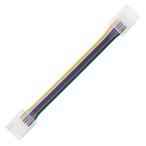 Arc LED 6 Pin 12mm COB Strip to Wire to Strip Connector (Clear)