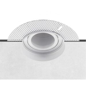 Arc LED Plaster-in Adjustable GU10 Downlight (White)