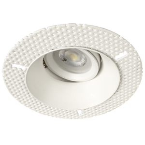 Arc LED Plaster-in Adjustable GU10 Downlight (White)