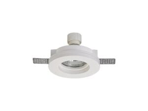 Arc LED Stepped Recessed GU10 Plaster in Spotlight (White)