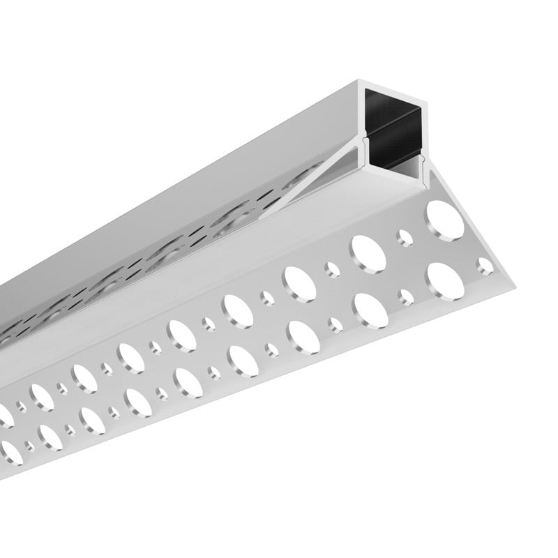 ARC-PBCI Inside Corner Plaster-In Aluminium LED Profile – Including Diffuser