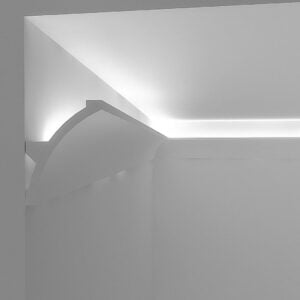 Eleni Lighting EL702 2 Metre Curved LED Linear Cornice (White)
