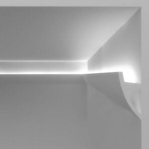 Eleni Lighting EL502 2 Metre Curved LED Linear Cornice (White)