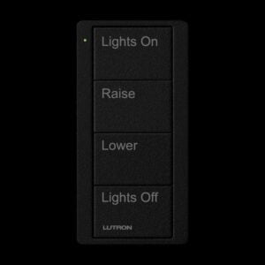 Lutron - Pico RF Lights 4 Button Zone - Black