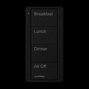 Lutron - Pico RF Lights 4 Button Zone - Black