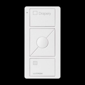 Lutron - Pico RF shades 2 Button Draperies - Arctic White