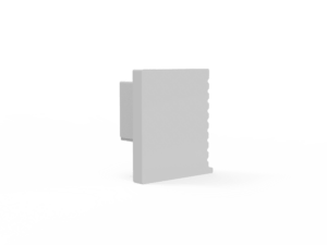 Pair of End Caps for ARC-2WC Profile (White)