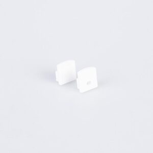 Pair of End Caps for Arc LED Deep Flat Profile (White)