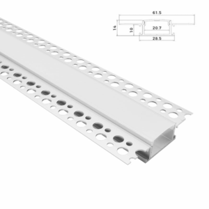ARC-PBW Wide Flush Aluminium Profile for Plasterboard – Including Diffuser