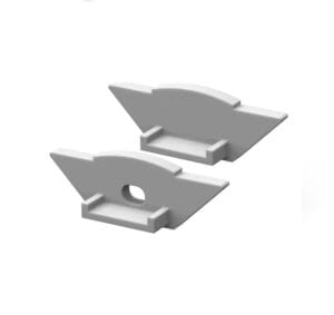 Pair of End Caps for ARC-UEC (Silver)