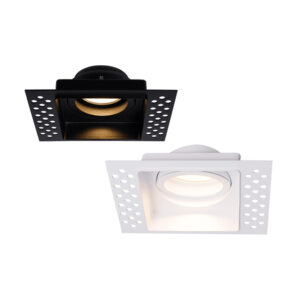 IP65 Fire Rated Square GU10 Plaster In LED Downlight