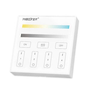 4 ZONE DUAL COLOUR WALL PANEL (WHITE) BATTERY OPERATED - 2 X AAA REQUIRED