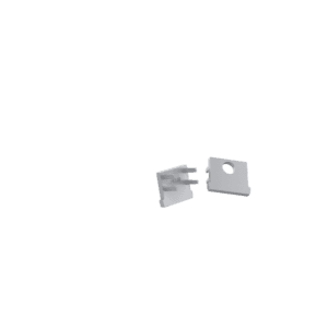 Pair of End Caps for ARC-BENDPB Profile (Silver)