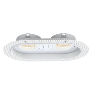 Arc LED Oval Twin Plaster In Downlight Non-fire Rated (Sand White)