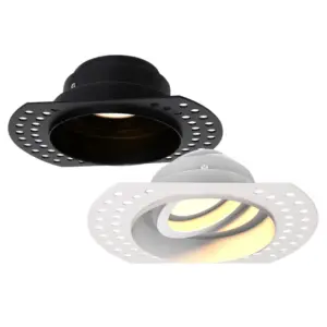 IP20 Fire Rated Tiltable GU10 Round Plaster In LED Downlight